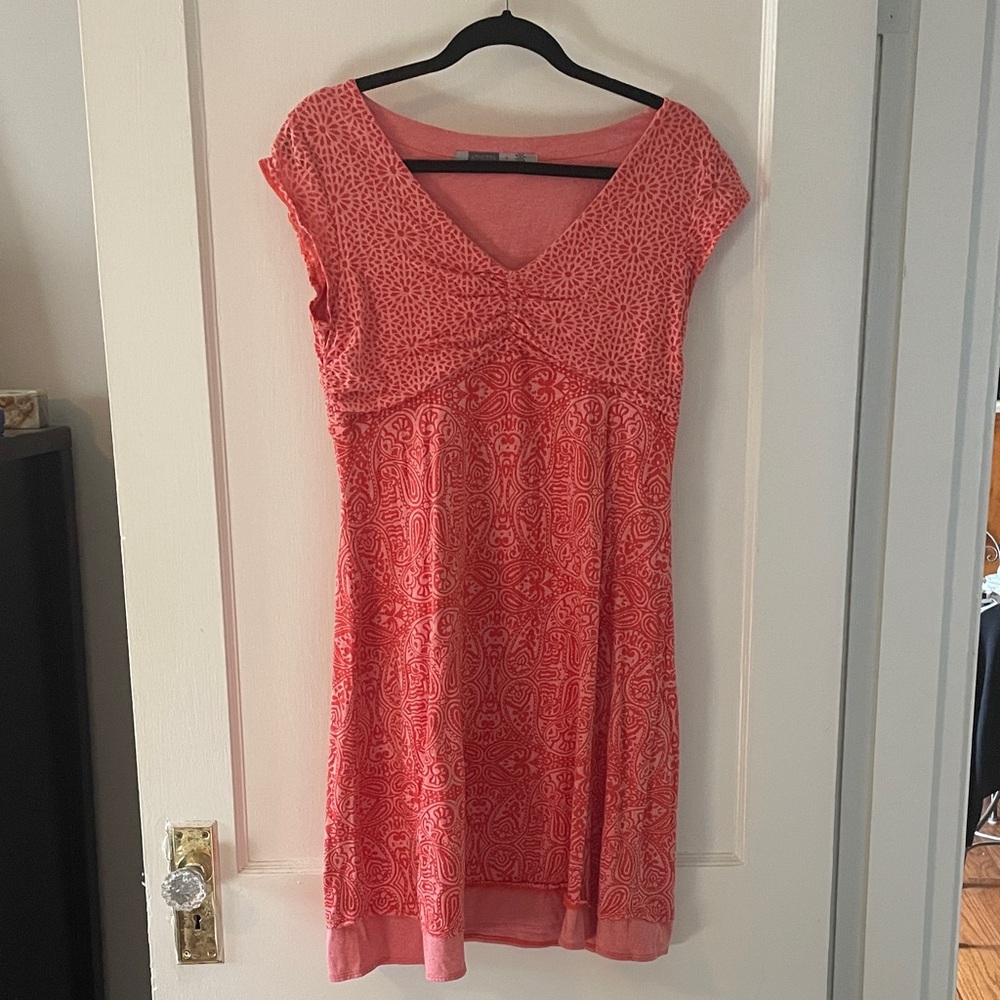 Athleta Coral Patterned Mini Dress